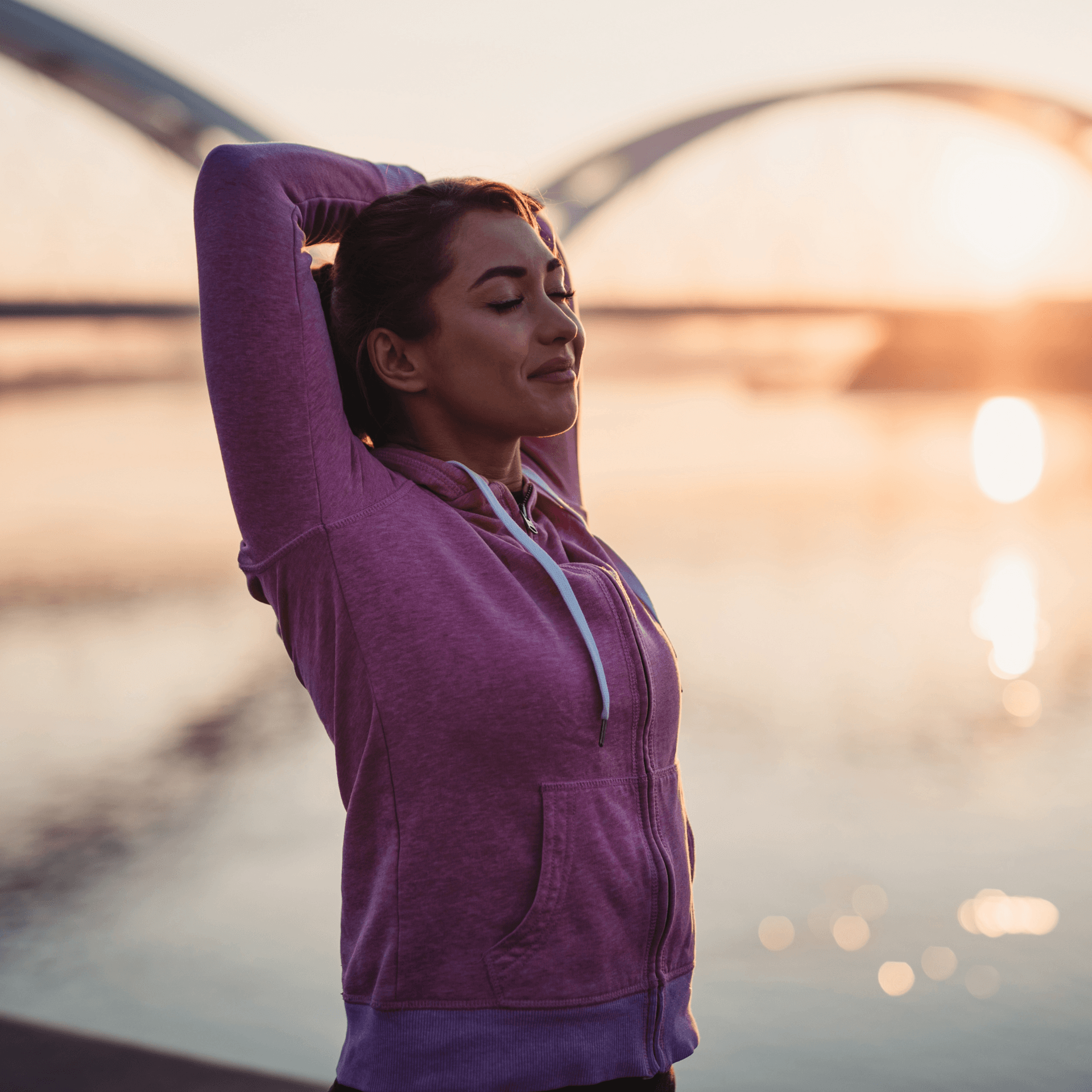 woman stretching